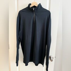 J. Crew Men's Blavk quarter Zip-Up